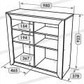 Тумба 4-х дверна закрита Нордік-980