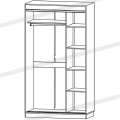 Шкаф-купе двухдверный Соната 1200
