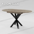 Раскладной овальный стол на кухню ASTON slide