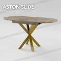 Раскладной овальный стол на кухню ASTON slide