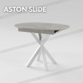 Раскладной овальный стол на кухню ASTON slide
