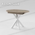 Раскладной овальный стол на кухню ASTON slide